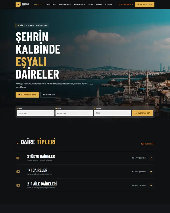 Tema 01 – Loft tasarım önizlemesi