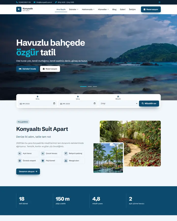 Tema 19 – Resort tasarım önizlemesi